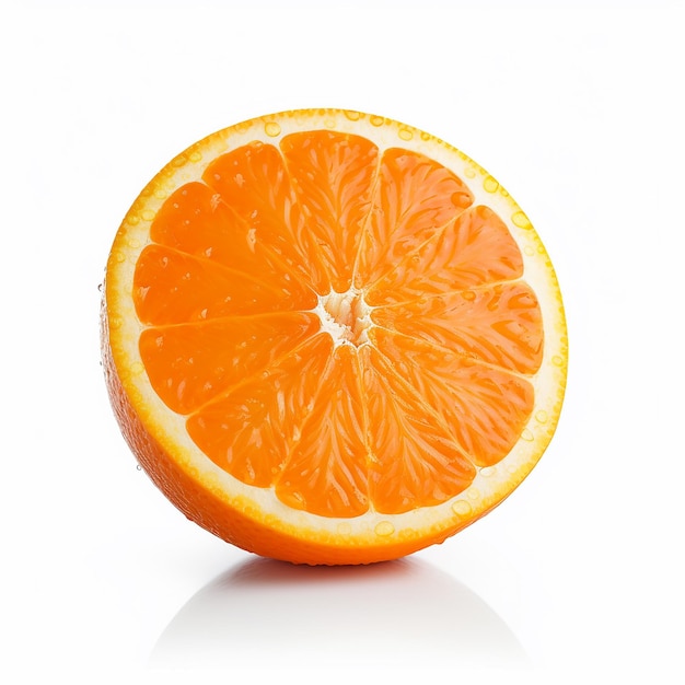 Naranja sin sombras sobre blanco