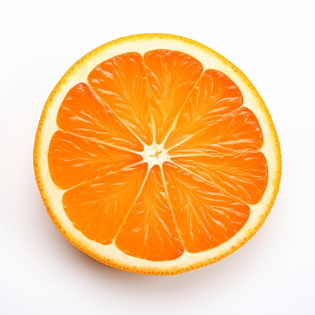 Naranja sin sombras sobre blanco