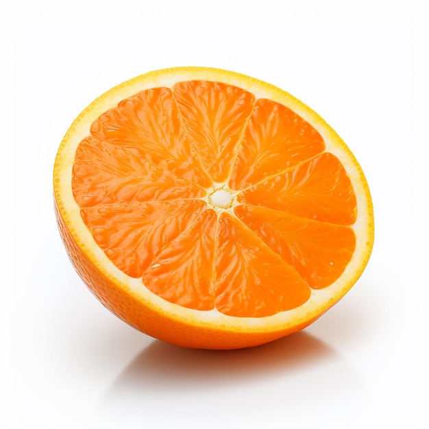 Naranja sin sombras sobre blanco