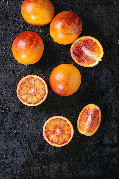 Naranjas de sangre sicilianas frutas