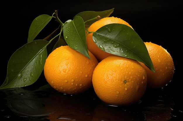 naranjas con su hoja