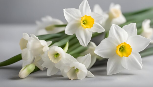 narcisos en el suelo