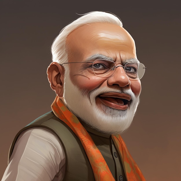 Narendra Modi Personaje de dibujos animados Narendra Modi AI