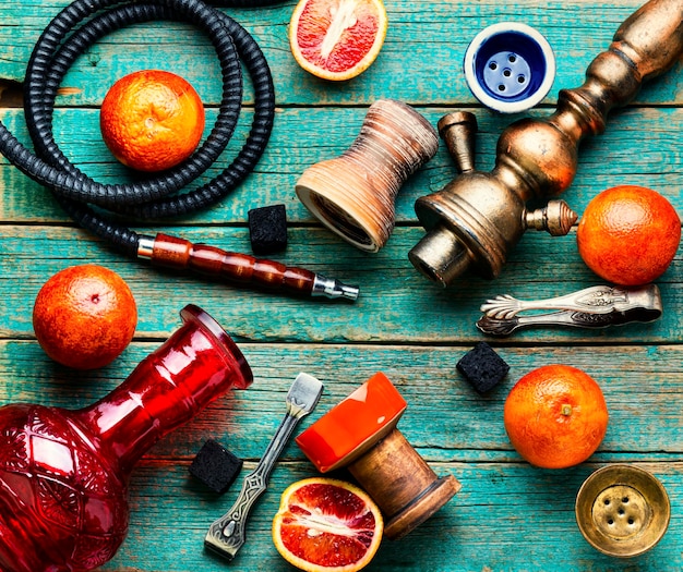 Narguilé shisha com laranja