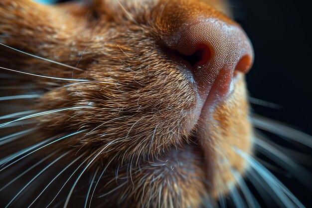 Foto una nariz de gato y una nariz con bigotes