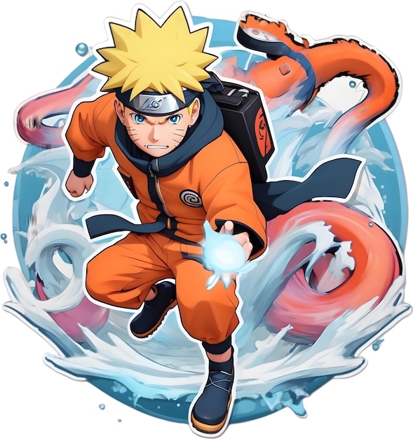 Naruto con la bolsa de compras Compras de personajes de anime Compras de Naruto Recolección de mercancías de anime N