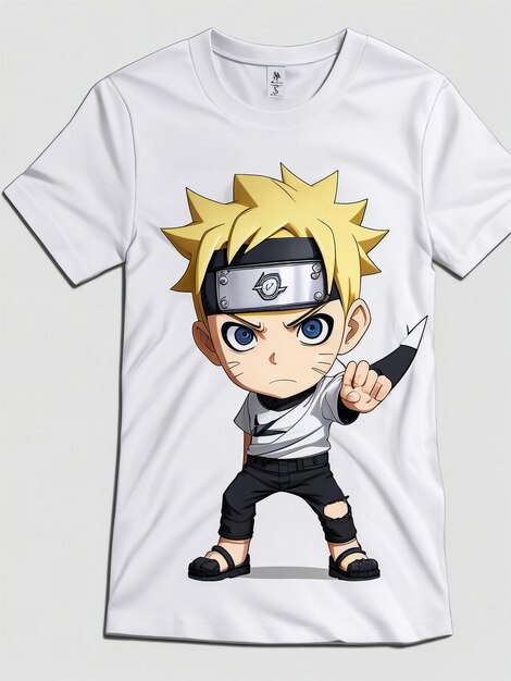 Naruto Uzomaki Com Modelo 3d Ilustração Stock - Ilustração de