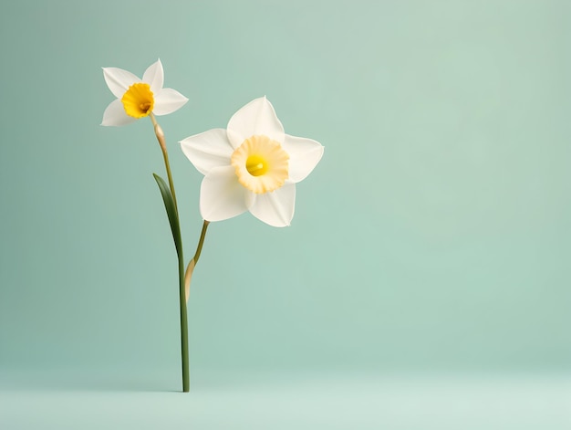 Narzissblume im Studio-Hintergrund Single Narcissblume Schöne Blumenbilder