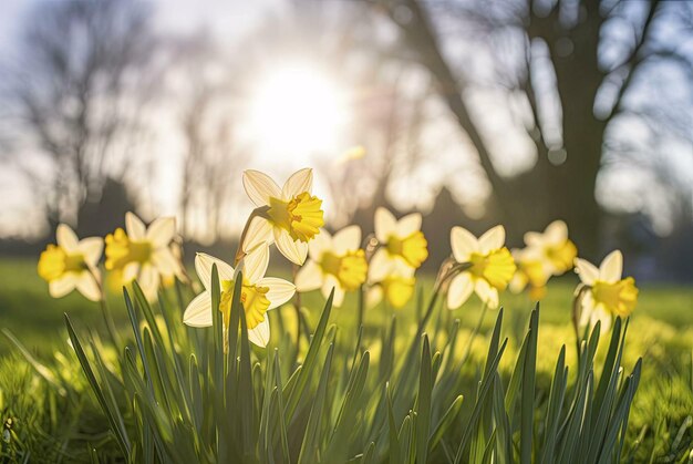 Foto narzissen im frühling