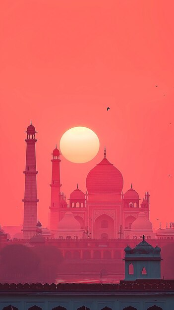 Foto nascer do sol da mesquita rosa do nawab khan a mesquita wazir khan é uma mesquita histórica em lahore, paquistão