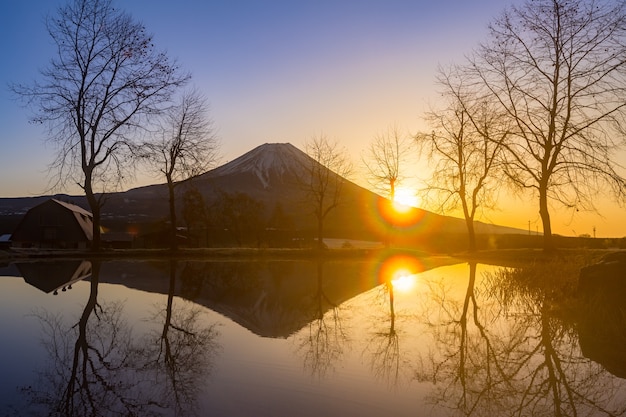 Nascer do sol de Monte Fuji