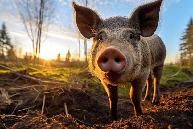 Nascer do sol na foto de Sow Farming