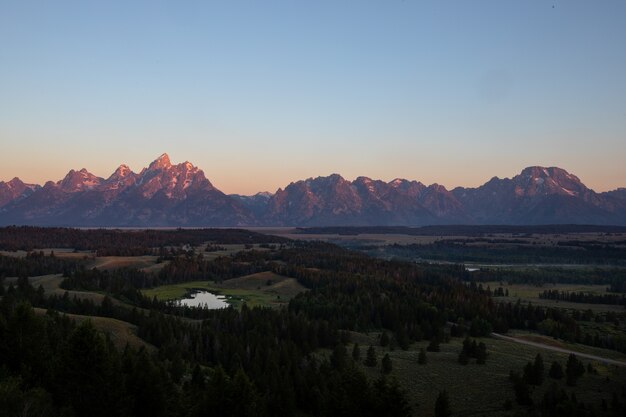 Nascer do sol no Grand Teton National Park