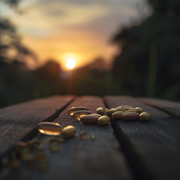 Foto nascer do sol no grão de café