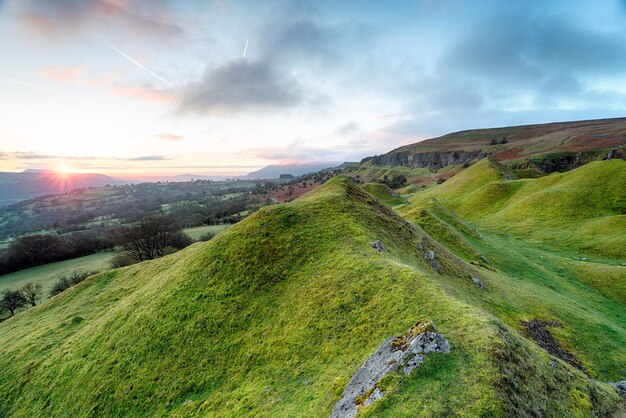 Nascer do sol sobre Llangattock