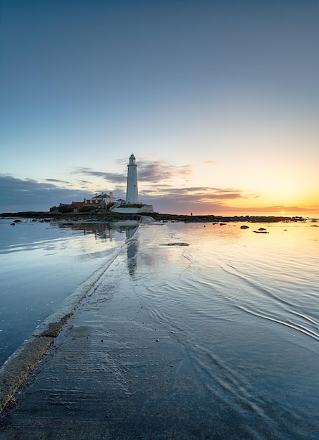 Nascer do sol sobre Whitley Bay