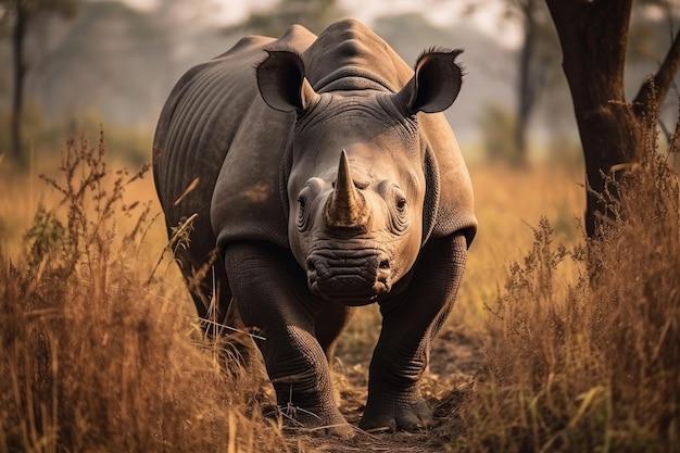 Nashorn in freier Wildbahn