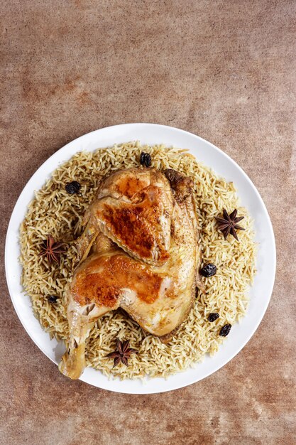 Nasi Biryani Ayam oder Chicken Biryani Reis