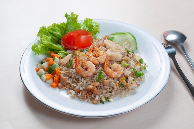 Nasi Goreng Ikan Laut o arroz frito con mariscos