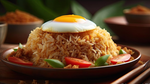 Nasi Goreng ist ein südostasiatisches Gericht mit gebratenem Reis