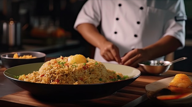 Nasi goreng um prato de arroz frito do Sudeste Asiático