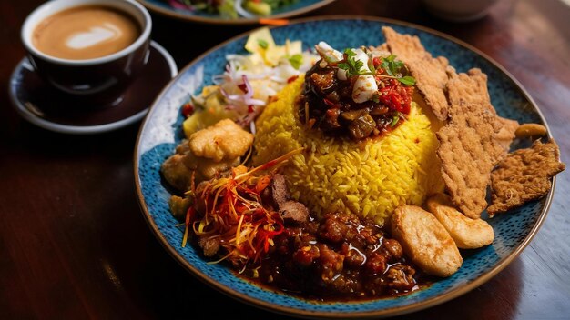 Nasi gudeg un plato de arroz de la firma de Jogjakarta