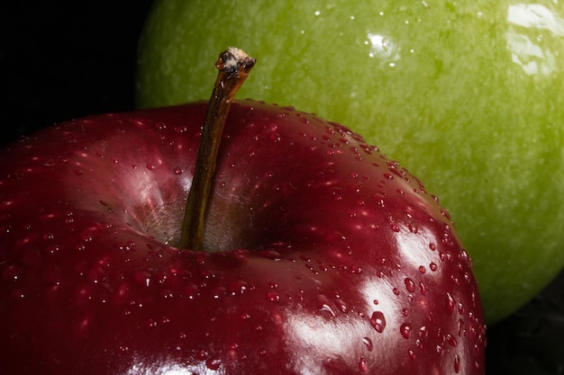 Foto nass-apfel in nahaufnahme