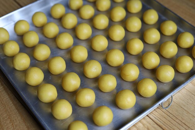 Nastar sin hornear o galletas de tarta de piña indonesia