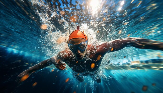 natación olímpica editorial fotografía dinámica