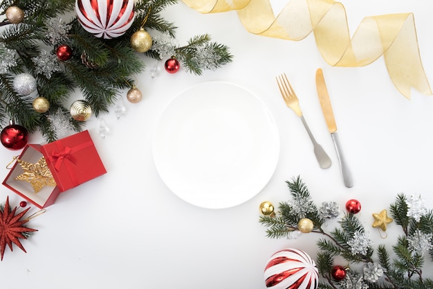 Natal ano novo festa mesa jantar fundo comemorar o tempo