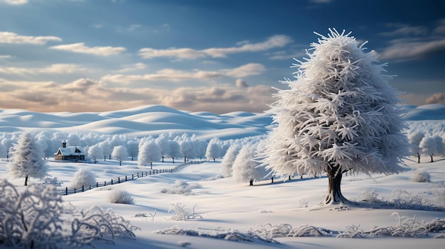 Natal ano novo festivo lindo inverno árvores cobertas de neve fundo de árvores de Natal