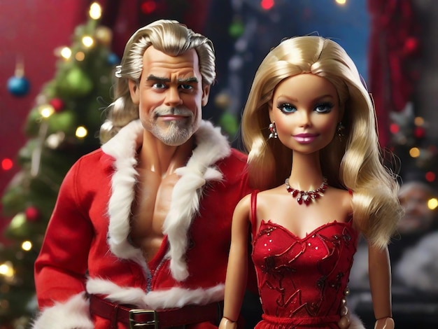 Natal da Barbie e do Grinch em casa