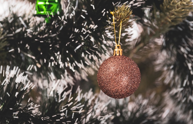 Natal decorado na árvore de Natal.