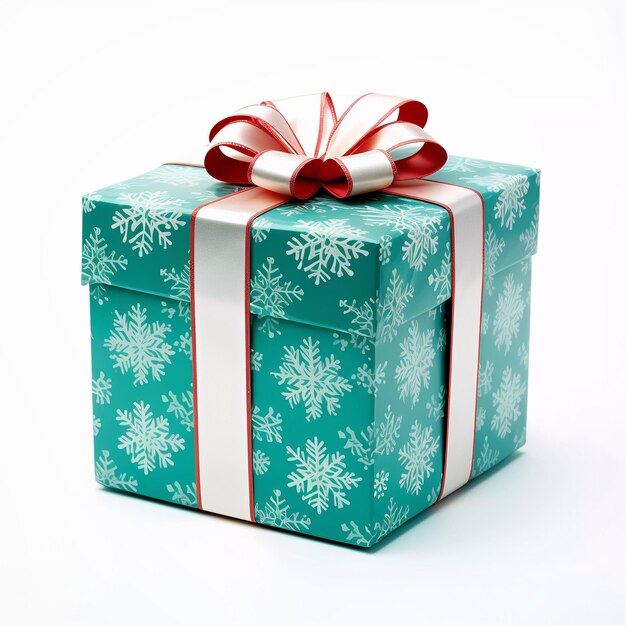 Natal e ano novo caixa de presente azul estilo realista d