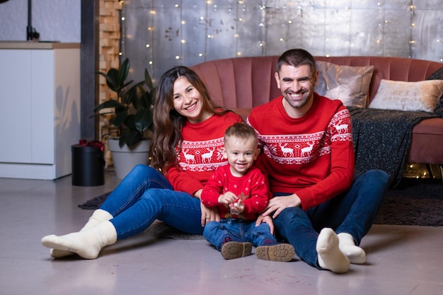 Natal em família. sessão de fotos com a família de natal