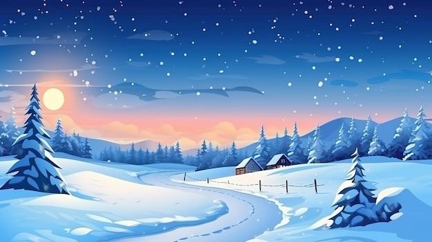 Natal, paisagem inverno