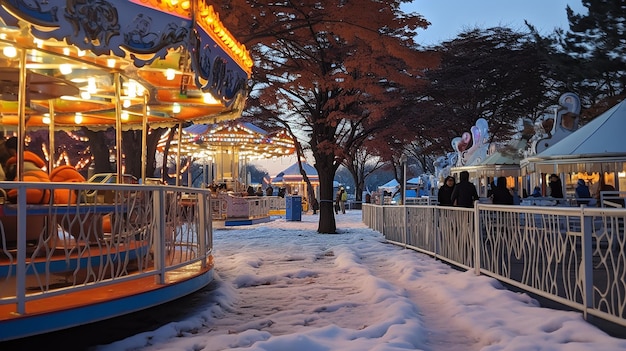 Natal quente na Coreia Playground giratório na vida real