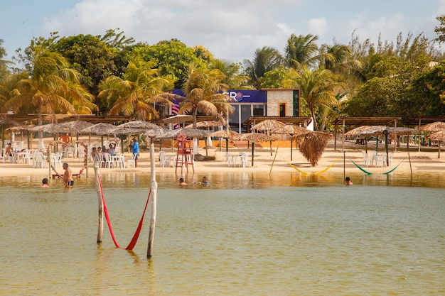 Natal, Rio Grande do Norte, Brasil - 12 de marzo de 2021: Bar y restaurante Lagoa de Pitangui en Rio Grande do Norte