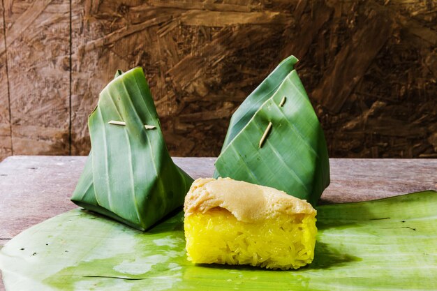 Foto natillas de arroz, postre tailandia