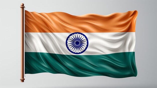 Nationale Flagge Indiens in der Nähe