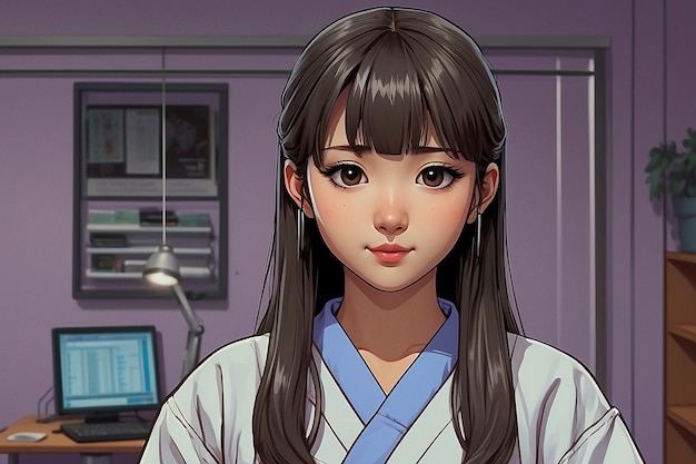 Nationaler Arzttag ein Arzt bei der Arbeit Time-Lapse-Anime-Mädchen-Design