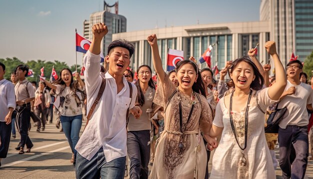 Nationaler Befreiungstag Südkoreas, fröhliche und feierliche Fotografie