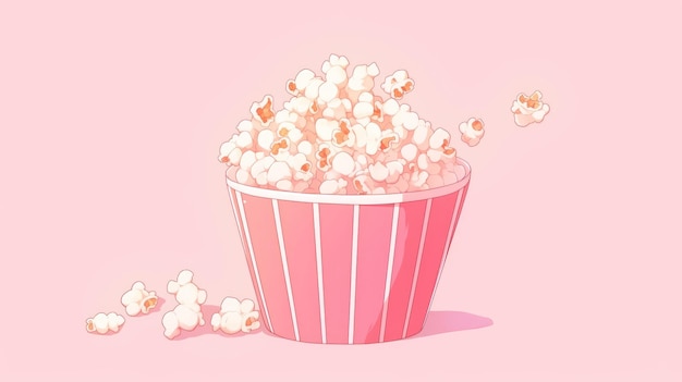 Foto nationaler popcorn-tag in rosa