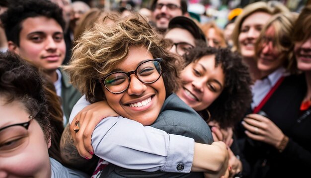 Foto nationaler umarmungstag im konzept des stolztages, der durch künstliche intelligenz generiert wird