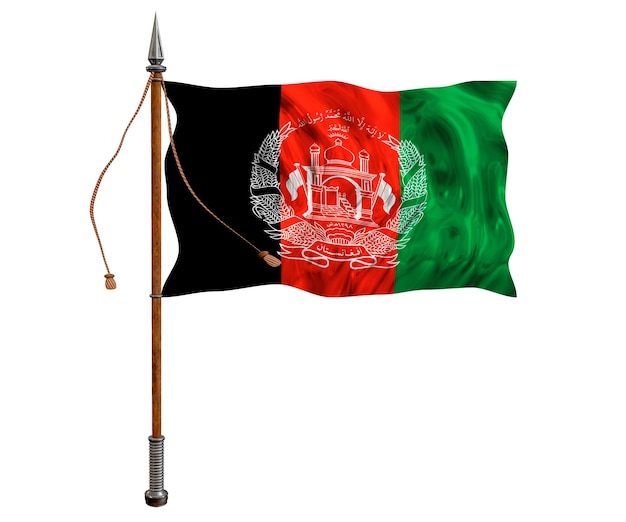 Foto nationalflagge afghanistans hintergrund mit flagge afghanistans