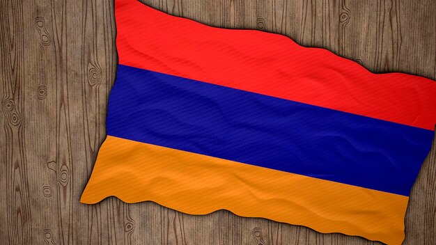 Foto nationalflagge armeniens hintergrund mit flagge armeniens