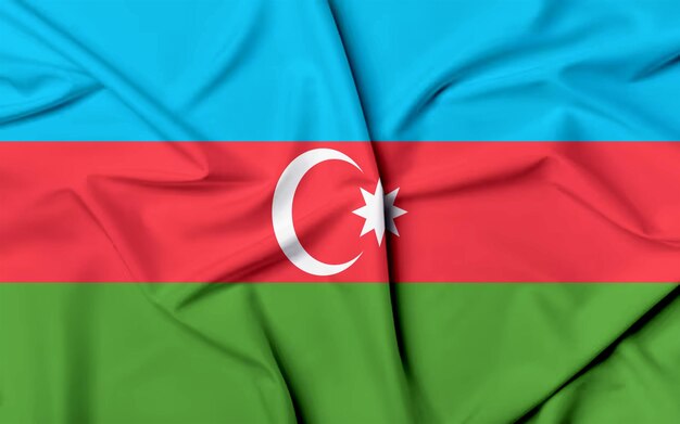 Nationalflagge Aserbaidschans Fliegende Wirkung