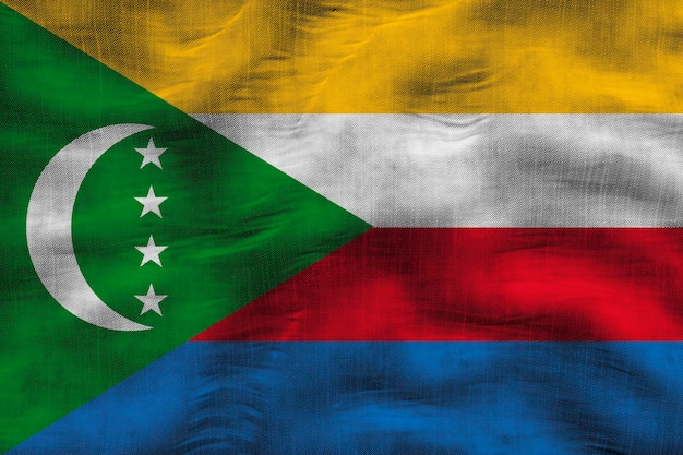 Nationalflagge der Komoren Hintergrund mit Flagge der Komoren