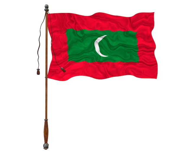 Nationalflagge der Malediven Hintergrund mit Flagge der Malediven