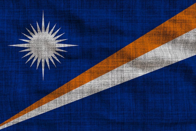 Nationalflagge der Marshallinseln Hintergrund mit Flagge der Marshallinseln